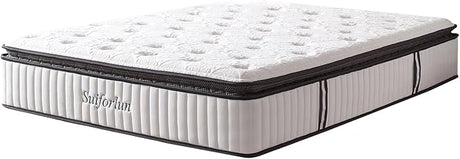 14 Inch King Mattress with Cool-to-Touch Cover, Euro Top Hybrid Gel Memory Foam