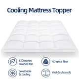 Cooling Mattress Topper Twin XL for Back Pain, Extra Thick Mattress Pad Cover,