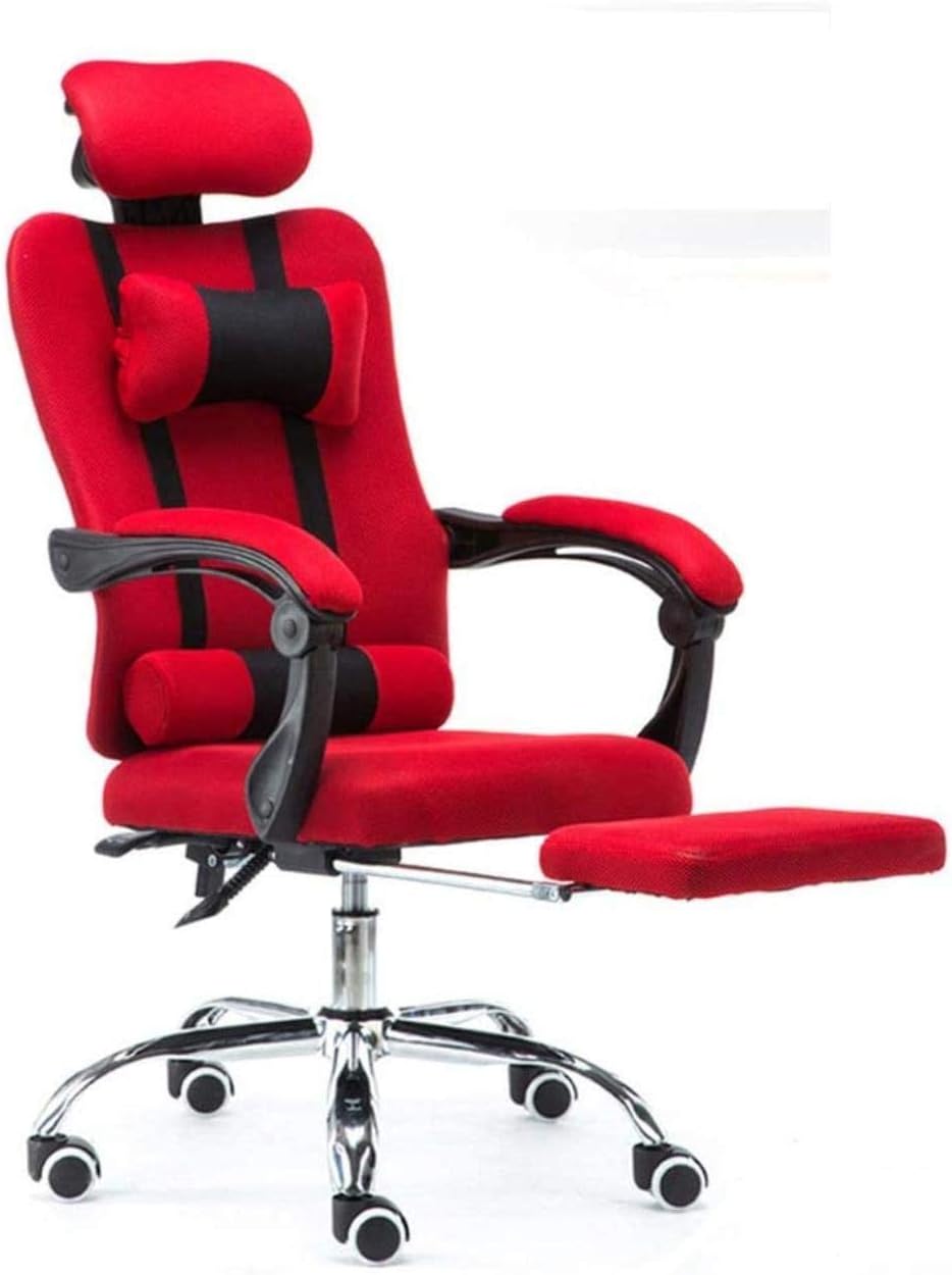 Chair Gaming Chair, Office Chair with Arms, Reclining Leather Computer Chair Swivel