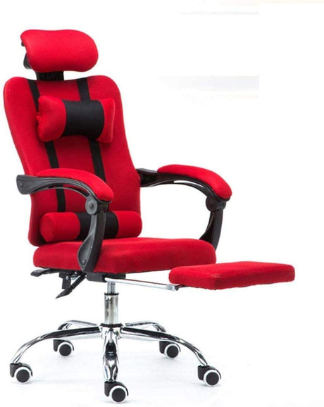 Chair Gaming Chair, Office Chair with Arms, Reclining Leather Computer Chair Swivel