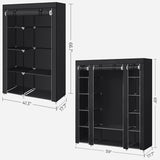 Closet Wardrobe and Portable Closet Bundle, Bedroom Clothes Storage Set,