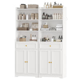 73.2'' Tall Bathroom Storage Cabinets with Doors and Drawer & Shelves