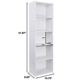 5-Tier Shelf Bookcase, Freestanding Wood Storage Display Open Bookshelf for Home Office