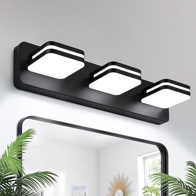 Modern Bathroom Vanity Light Fixtures, 4-Light Acrylic Bathroom Light Fixtures