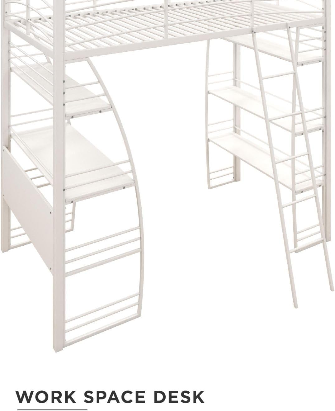 Studio Twin Loft Bed, White