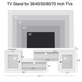 LED TV Stand for Televisions up to 70 Inchs Modern Entertainment Center