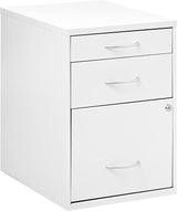 Home Furnishings HPB Heavy Duty 3-Drawer Metal File Cabinet for Standard Files and Office Supplies