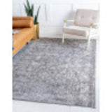 Portland Collection Area Rug - Albany (6' 1" x 9' Rectangle, Gray/ Ivory)