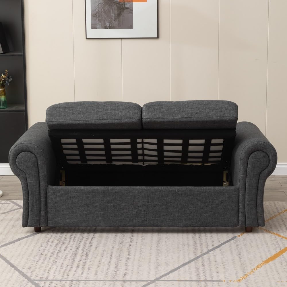 Modern 2 and 3 Seats Loveseat Sofa Couch with Storage, Small Love Seat Couches for Living Room, Bedroom, Apartment