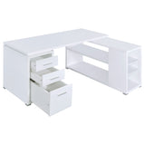 Yvette L-Shape Desk, White