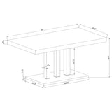 Brooklyn Rectangular Dining Table White High Gloss and Chrome