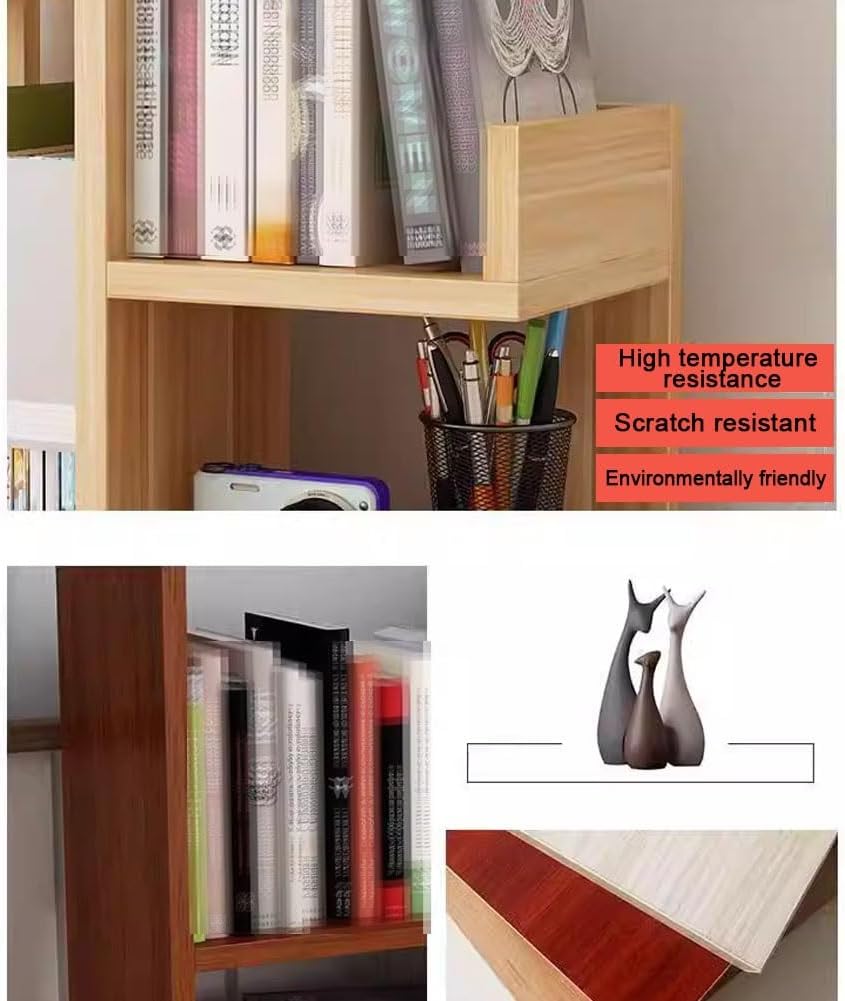 SHADAOYU Multi-Functional Desk Bookcase, Small Lightweight Desktop Organiser, Desktop Shelf Rack, Desk File Organiser, Freestanding Desk Shelf for Storage and Organisation