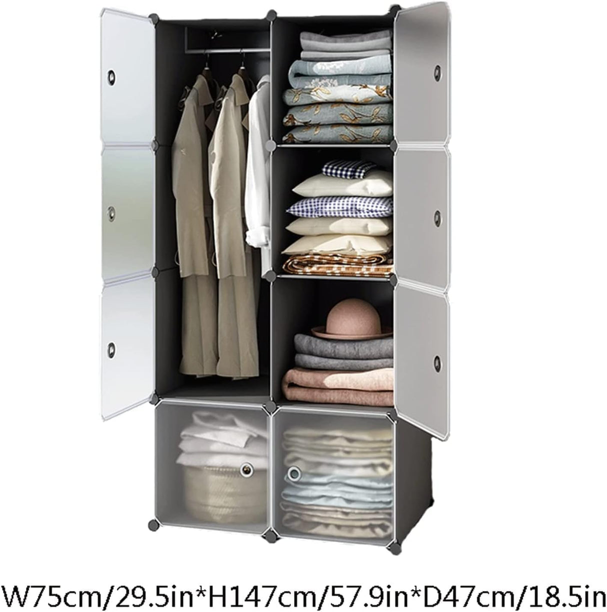 Assemble Clothes Portable Detachable Wardrobe Clothing Organizer Cabinet