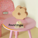 Round Side Table, Small Accent Table Nightstand Modern End Table for Kids Room Living Room Bedroom