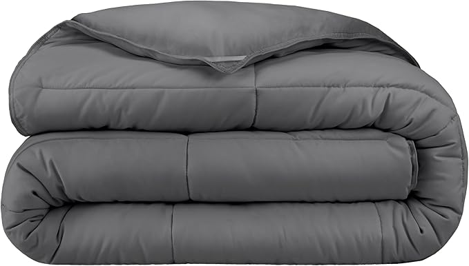 Extra Long Comforter - Reversible Colors - Goose Down Alternative - Ultra-Soft