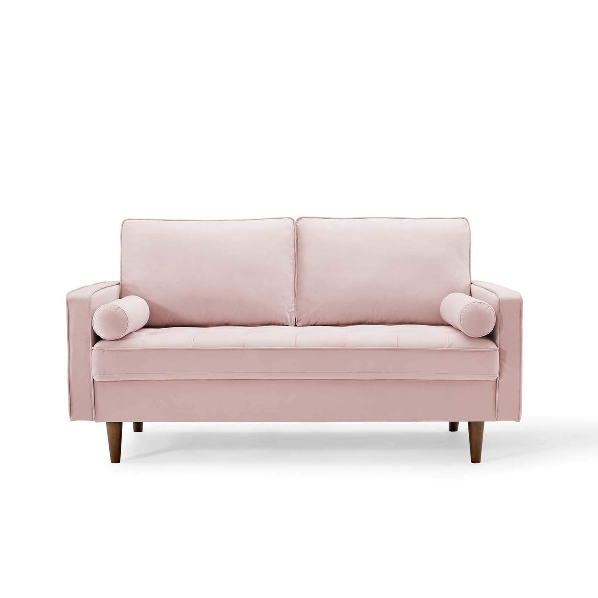 Valour Performance Velvet Loveseat, Pink Valour Performance Velvet Loveseat
