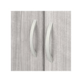 Bush Business Furniture HYB024PG Hybrid 5-Shelf 73-Inch H Bookcase with Doors, Platinum Gray