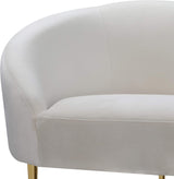 Ritz Collection Modern | Contemporary Velvet Upholstered Loveseat