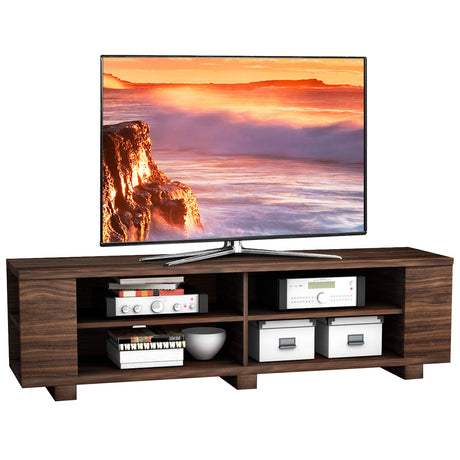 Wood TV Television Stands, Large, Walnut