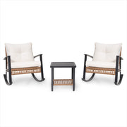 3 Pieces Rocking Bistro Set, Outdoor Patio Furniture Set