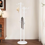 Modern Coat Rack with Natural Marble Base, Metal Coat Rack Freestanding