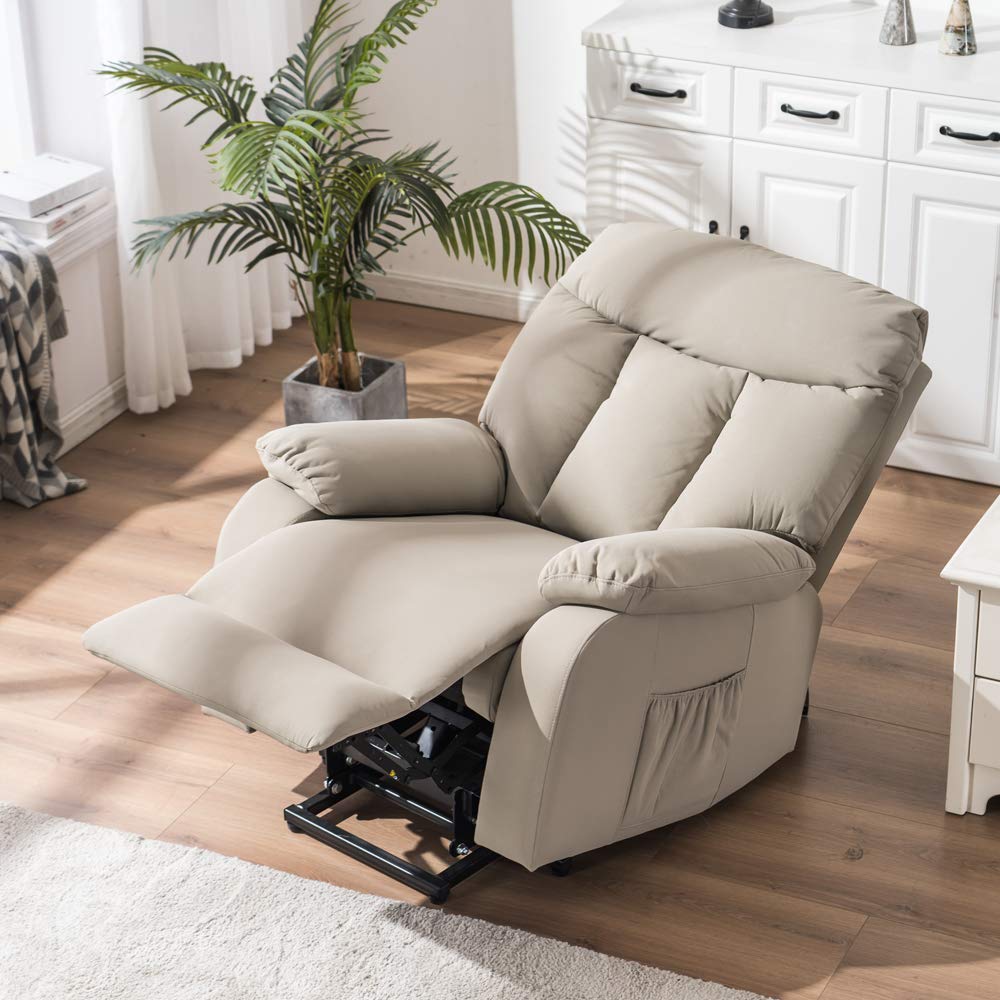 Massage Recliner Chair Electric Power Lift Recliner Chair Sofa PU Leather Modern Rocker