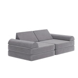 Marlowe Modular Foam Kids Play Couch, 6 Soft Sectional Sofa Pieces, Convertible Kids Couch,