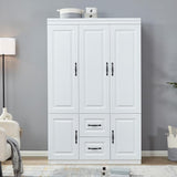 70.8" Tall Modern Armoire Wardrobe Closet Wooden with 2 Drawers 3 Doors Hanging