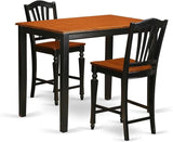 YACH5-BLK-W 5 Piece Counter Height Set Includes a Rectangle Kitchen Table and 4 Dining Room Chairs,