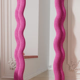 Full Length Mirror, 63" x 24"Irregular Wavy Mirror, Large Floor Length Mirror Wall Mounted,