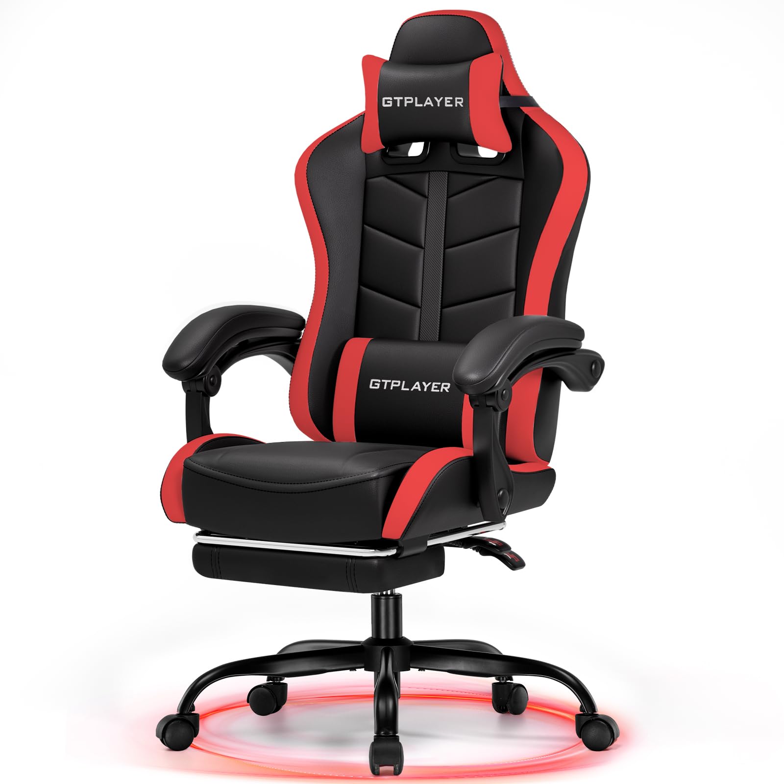 Ergonomic Gaming Chair with Footrest and Lumbar Support