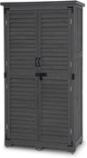 Outdoor Storage Cabinet, Garden Storage Shed, Outside Vertical Shed with Lockers