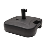 VredHom 53lbs Patio Umbrella Base Stand, Outdoor Market Umbrella Stand with Carry Handle，Water/Sand Filled Holder Plastic Square Weighted Base，Heavy Duty Umbrella Holder, for Lawn, Garden, 24L