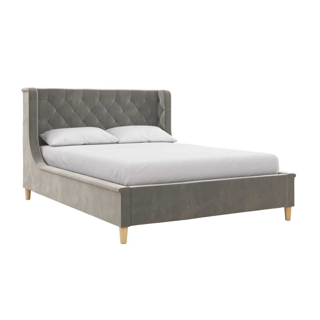 Monarch Hill Ambrosia Gray Full Size Upholstered Bed,