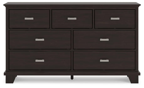 Design by Ashley B441-31 Dresser, 62" W x 16" D x 36" H, Dark Brown