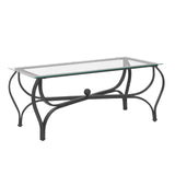 3-Piece Coffee Table Set, Tempered Glass Surface Living Room Sets