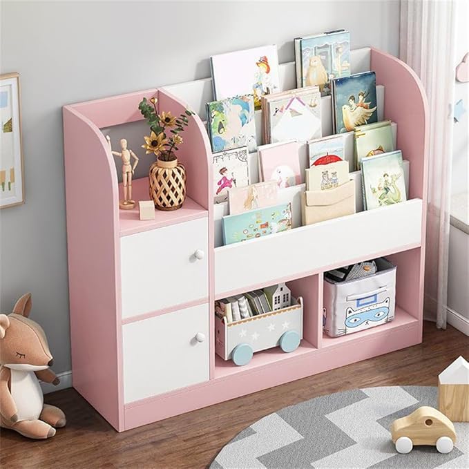 Closed Back Bookshelf Child Room Bookcase Children's Bookshelf Floor-to-ceiling Short Bookcase