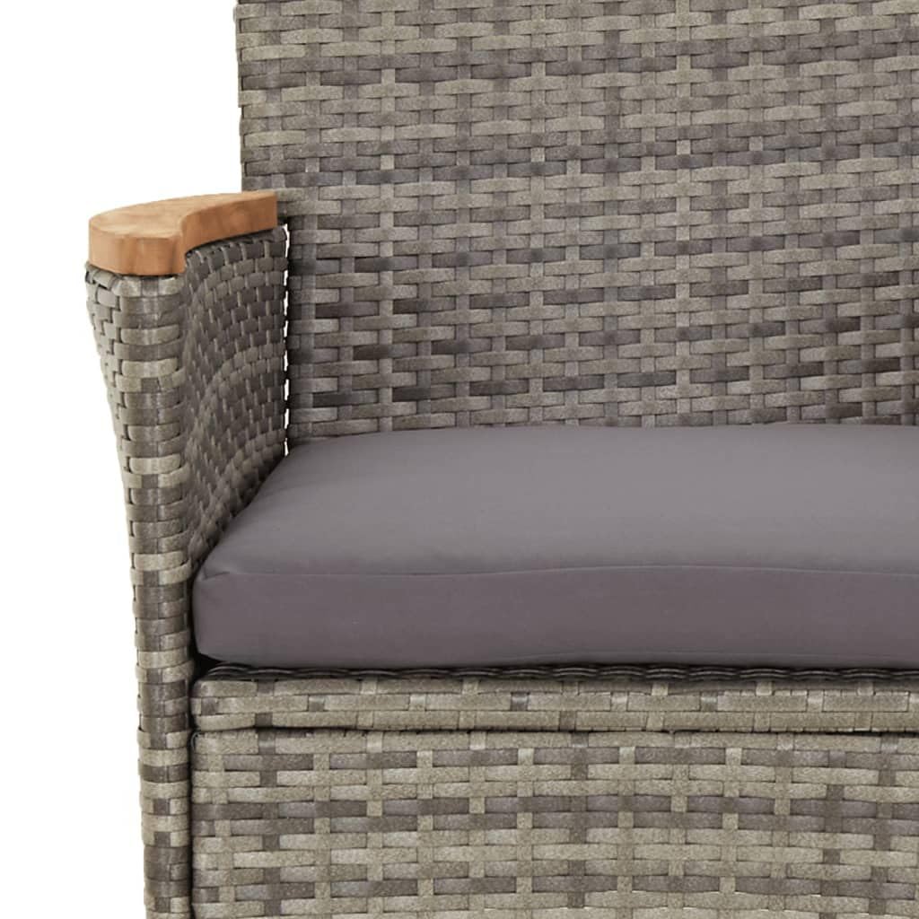 Outdoor Dining with 5 Piece Patio Dining Set, Comfortable Cushions, Durable Rattan, Gray