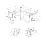 7619 Computer Desk, Home Office, Corner, Left, Right Set-up, Storage Drawers