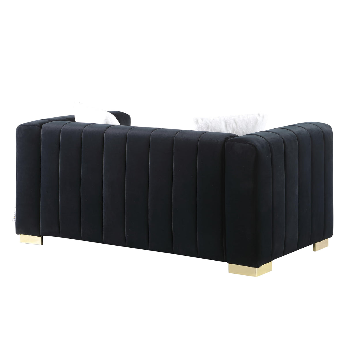 62.6'' Loveseat Chesterfield Sofa Couch for Living Room, Velvet Modern 2-Seat