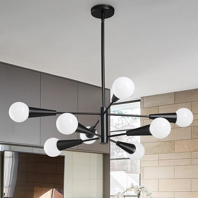 Modern Sputnik Chandelier - 6 Light Chandelier Light Fixture Height