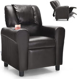 Kids Recliner Chair with Cup Holder, Toddler Furniture Children Armrest Sofa