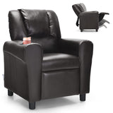 Kids Recliner Chair with Cup Holder, Toddler Furniture Children Armrest Sofa