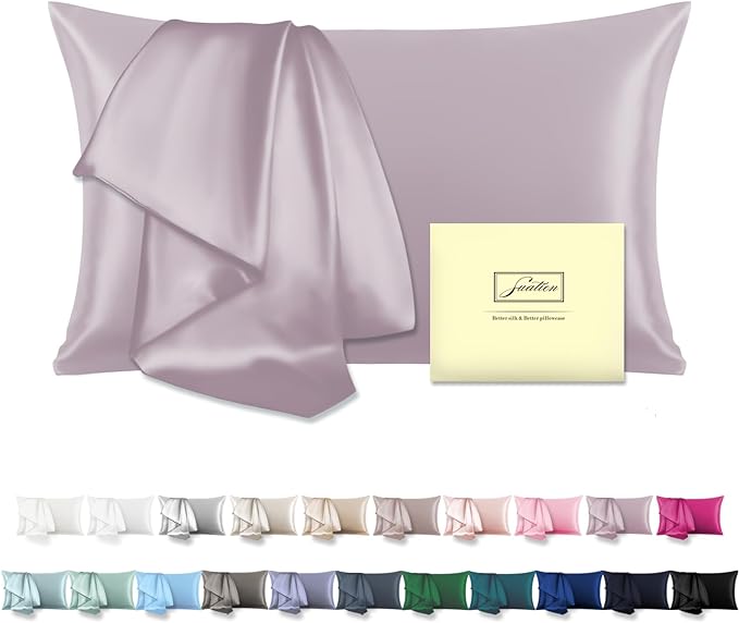 Mulberry Silk Pillowcase for Hair and Skin Standard Size 20"X 26" with Hidden Zipper