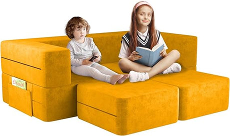 Kids Couch, Toddler Couch with Washable and Durable Covers, Modular Kids Sofa Couch