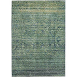 Mystique Collection Area Rug - 8' x 10', Green & Multi, Watercolor Overdyed Distressed