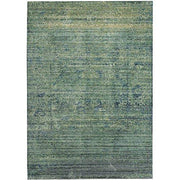 Mystique Collection Area Rug - 8' x 10', Green & Multi, Watercolor Overdyed Distressed