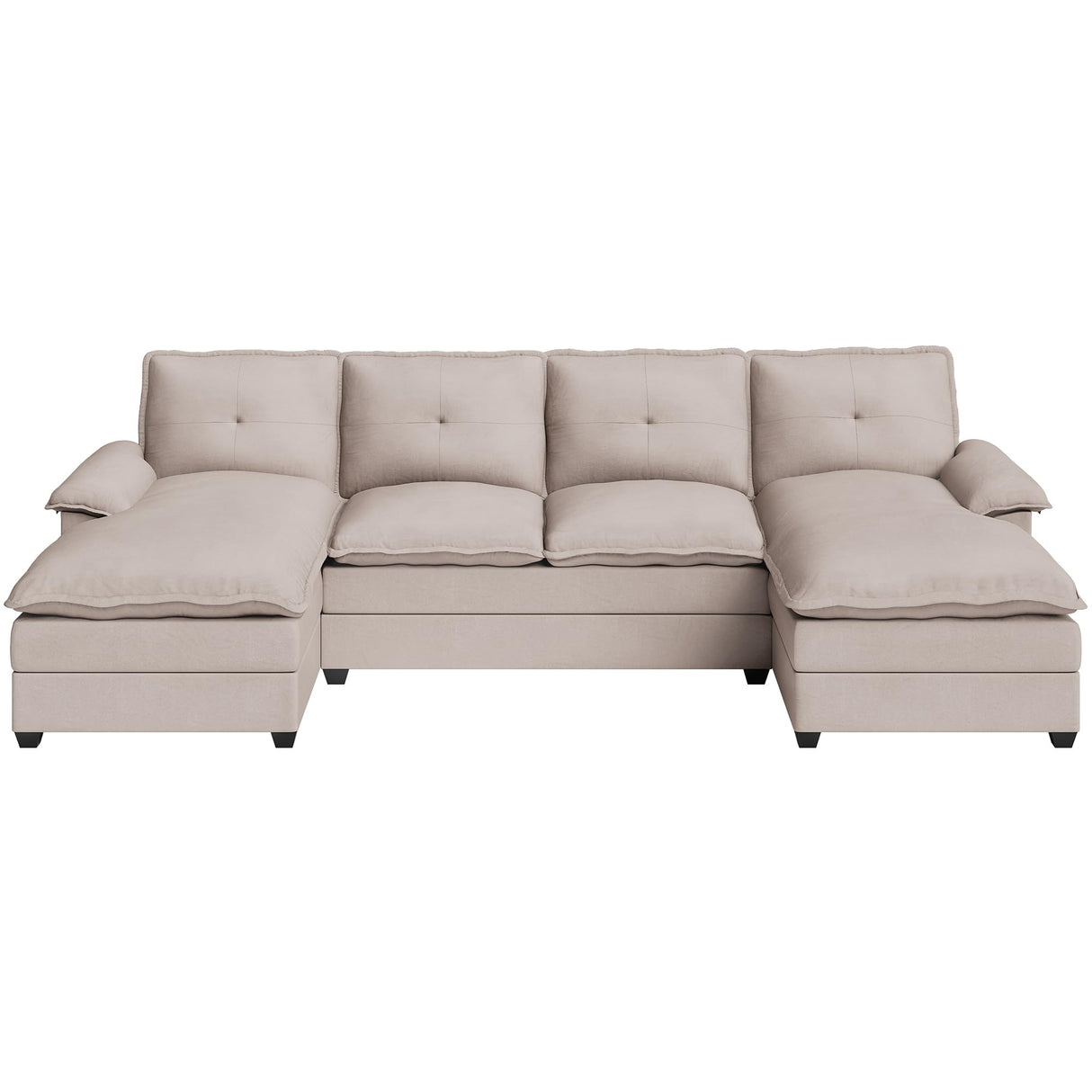 Sectional Couches for Living Room, U Shaped Couch 110in Sectional Sofa,