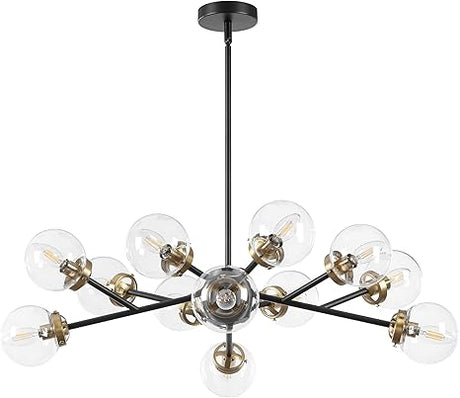 12-Light Sputnik Chandelier, Modern Pendant Light Fixture with 4.7"