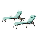 Top Space Patio Lounge Chair Outdoor Chaise Chairs Portable Adjustable Metal Leisure Recliner